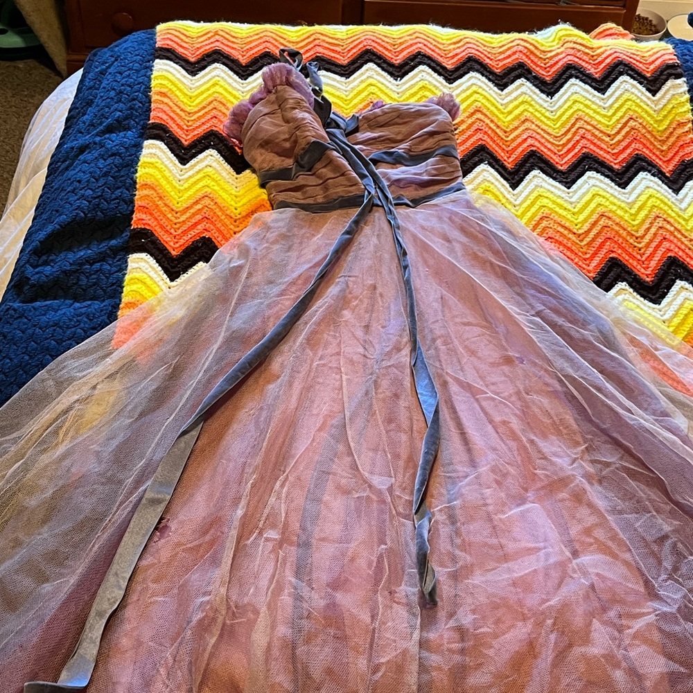 Homemade purple long dress(WOUNDED)